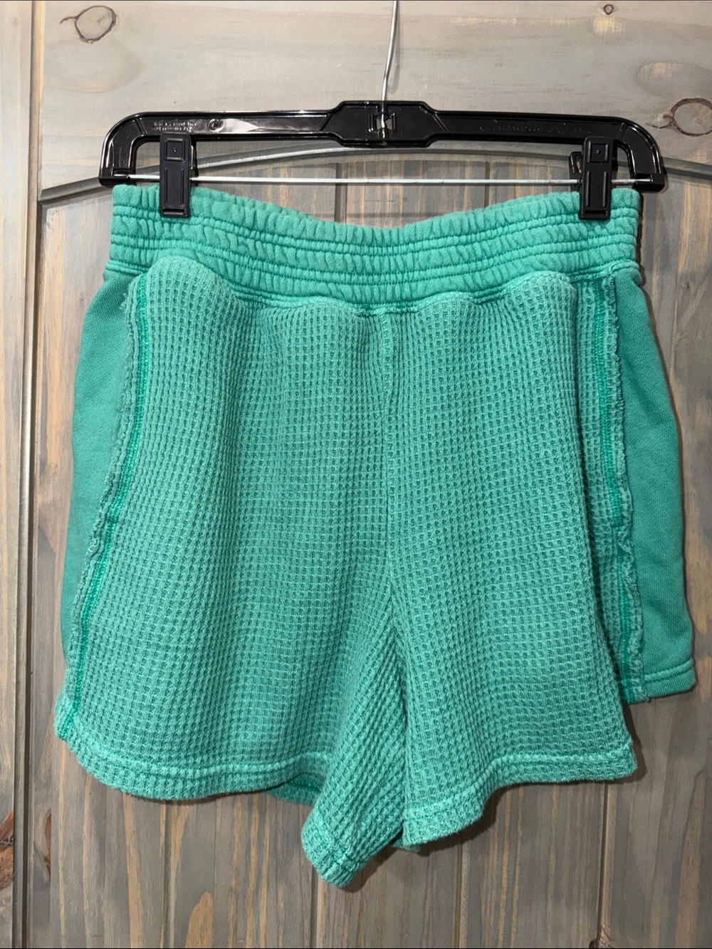 aerie Waffle-Knit Teal Shorts- Size Small